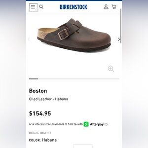 Birkenstock Boston Brown Leather Clogs